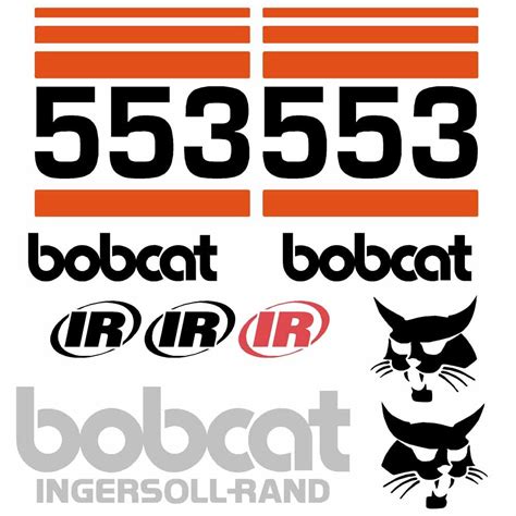 bobcat vertical 553 skid steer stickers|bobcat decal kit.